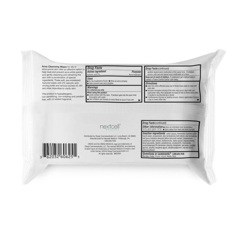 SUZANOBAGIMD Cleansing Wipes for Acne Prone and Oily Skin back